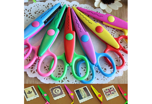 6pc/lot Children Kids Paper Craft Scissors 6 Cutting Patterns Curved Edges  DIY Decorative Scissor For Scrapbook Album Photos - Price history & Review, AliExpress Seller - White windmill Store