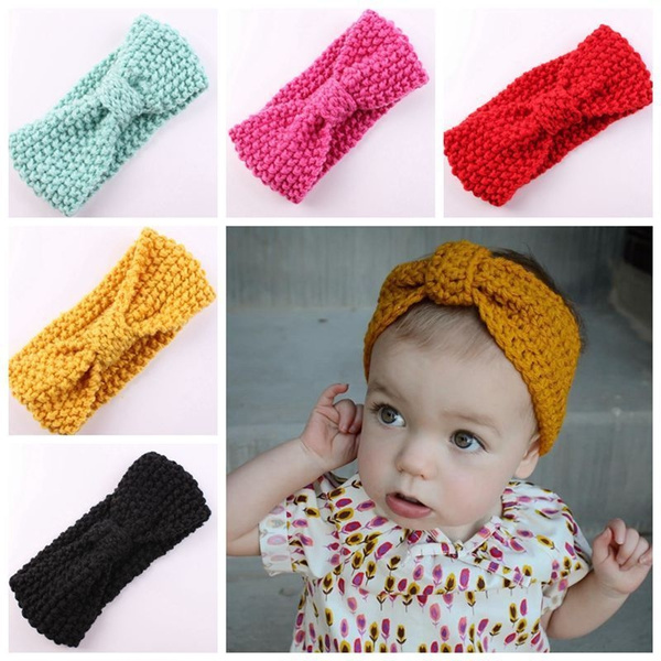 Fortløbende fascisme salut Lovely Infant Kid Baby Turban Ear Warmer Crochet Headband Knit Hairband  Headwrap | Wish