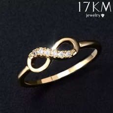 Crystal Zircon Cross Infinity Love Ring Bridesmaid Wedding Romantic Pretty Jewelry Fashion Cute Rings Accessories Luxury Classics