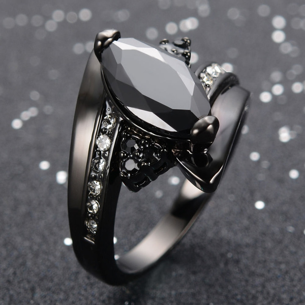 Hematite Rings Men Women Unisex Black Hematite Stone Ring - Temu