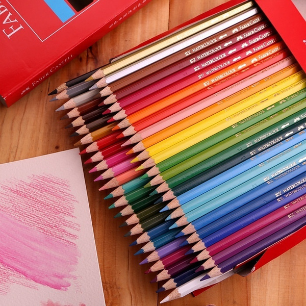 Faber Castell Premium Watercolor Pencils, 48 Colored Pencils