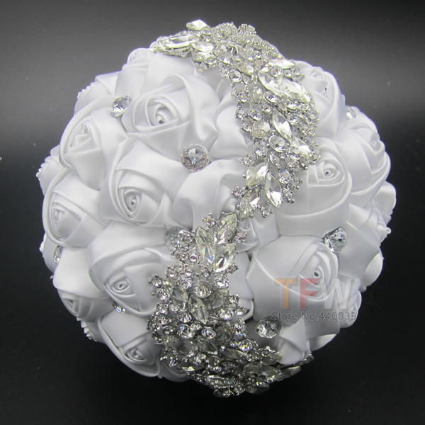 Gorgeous Crystal Wedding Bouquet Red Brooch Bouquet Wedding Accessories Bridesmaid Artifical Wedding Flowers Bridal Bouquets Wish