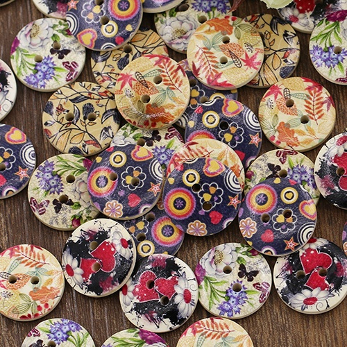 Boho Flower Buttons Craft Buttons for Sewing Large Buttons 