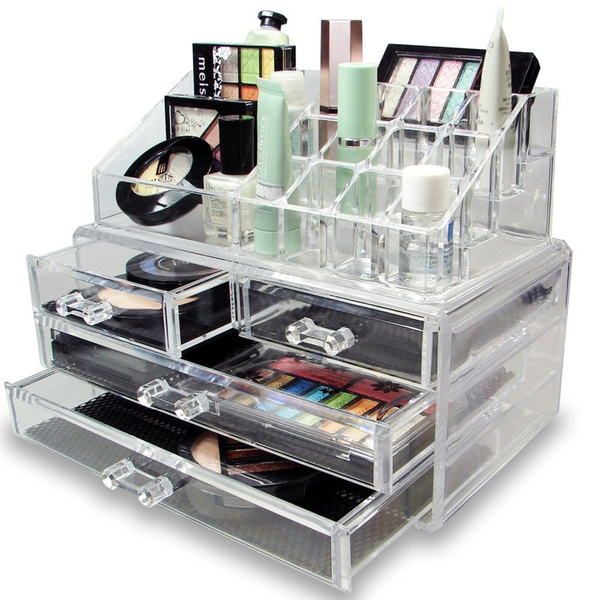 OnDisplay Tiered Acrylic Jewelry Cabinet Organizer 