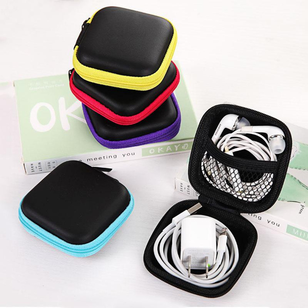 Pocket Hard Case Storage Bag For Headphone Earphone Earbuds Memory Card LE 
