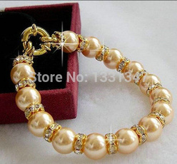 newarrive, Fashion, Pearl Bracelet, gold