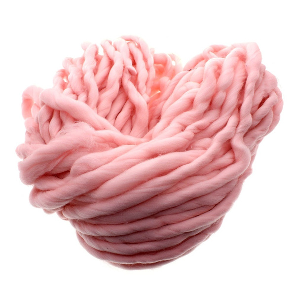 Super Thickness Soft Wool Roving Bulky Chunky Yarn Spinning Hand Knitting