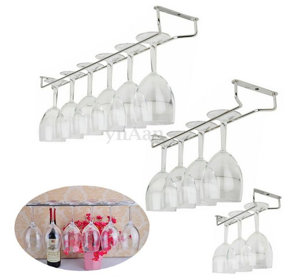 35CM Wine Glass Rack Hanging Stemware Holders Bar Under Cabinet Home New 35CM Wine Glass Rack Hanging Stemware Holders Bar Under Cabinet Home New