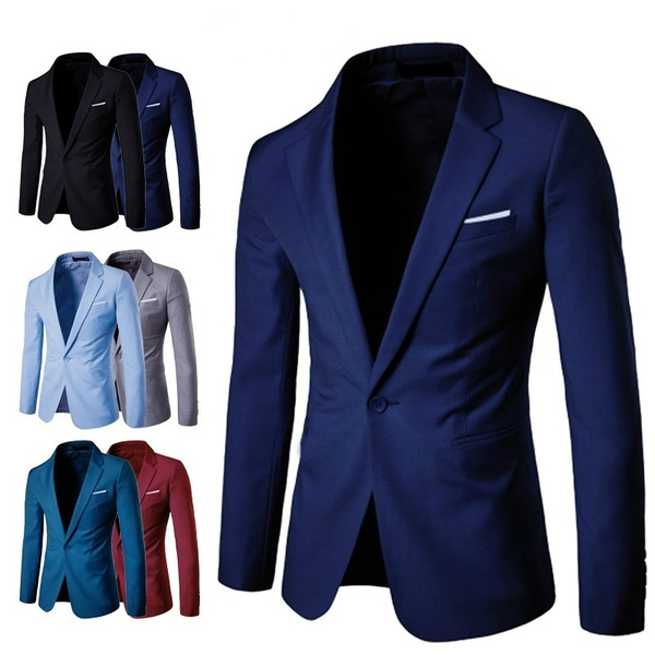 NEW Spring Autumn men's fashion casual blazer slim fit mens suits | Wish