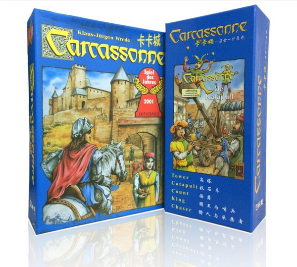 Kinderdag Er is een trend mengen English Carcassonne Basic 6 Expansion The River/Tower/Catapult/Count/King/Chaser  Board Game Card Game English Party Game | Wish