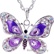 Chain, crystalbutterfly, butterflynecklace, butterflyrhinestonechain