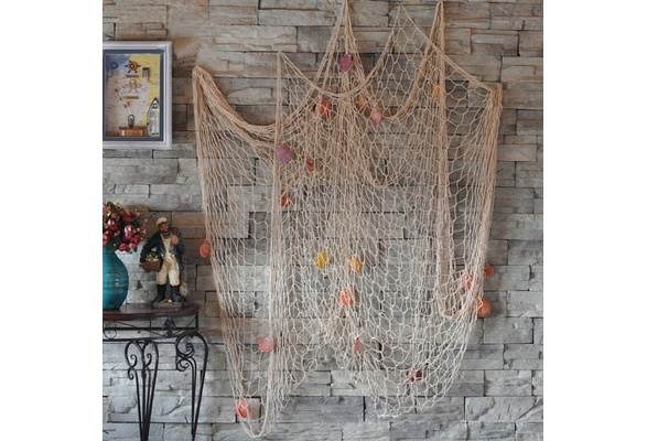 Fishing Net Beach Sea Shells Wall Ceiling Bar Bedroom Decor