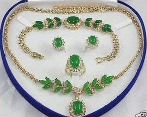 Set, Joyería de pavo reales, Jewellery, jade