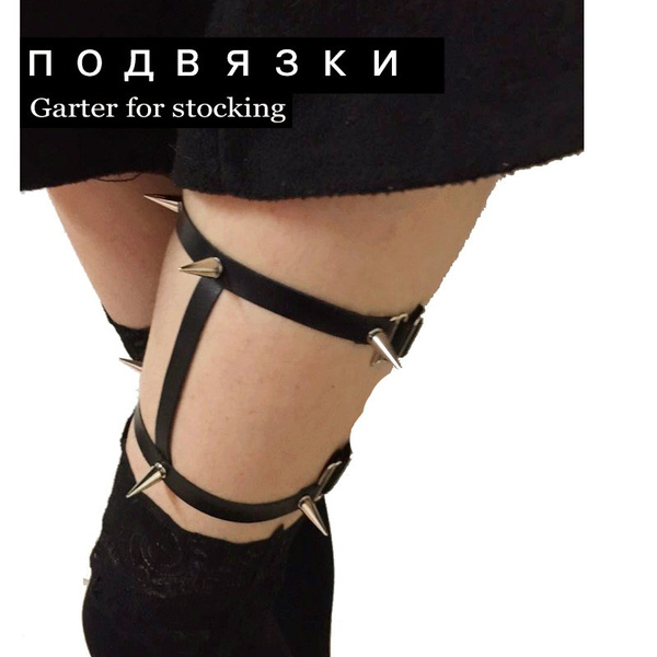 spiked garter belt