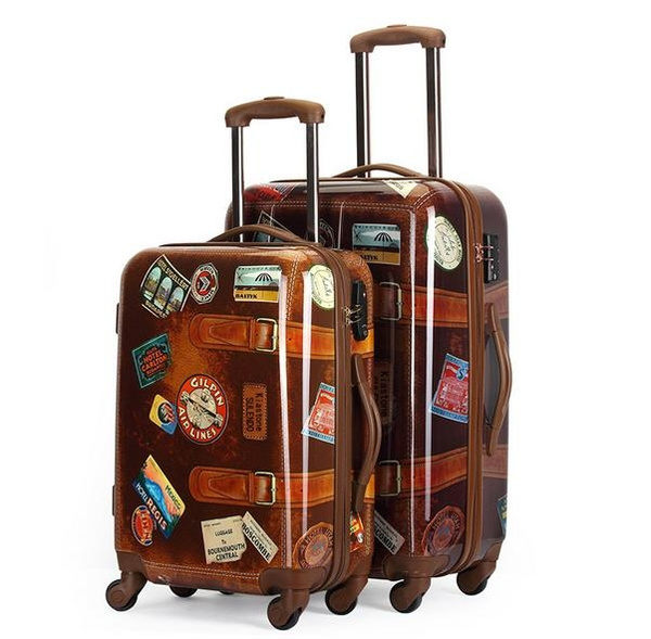 vintage rolling luggage