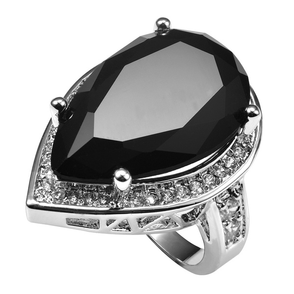Onyx Rose Gold Engagement Ring Onyx Gemstone Engagement Rings Onyx Ring  Women | eBay