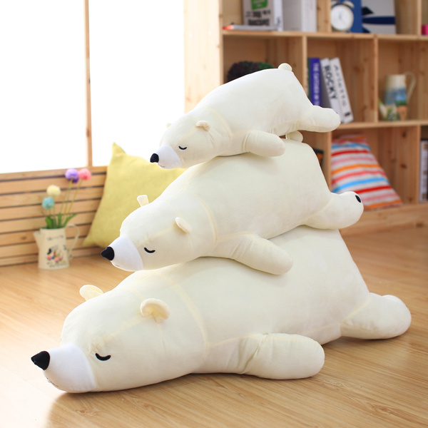 55cm/70cm cute large stuffed peluche polar bears plush doll soft