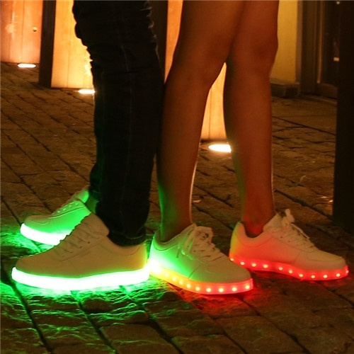 Led Shoes High Top With Remote Black | Light Up Shoes For Men And Wome