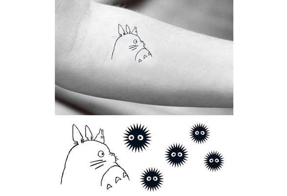 Small Fresh And Waterproof Character Totoro Tattoo Stickers Wish