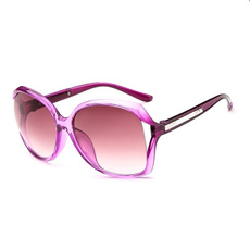 Purple Women Fashion Outdoor Anti-UV Big Frame Sunglasses