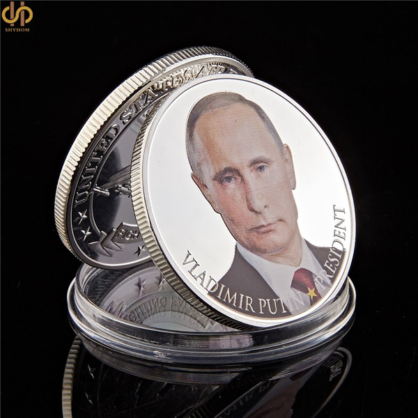Russian President Vladimir Putin Silver Plated Commemorative Coin ...