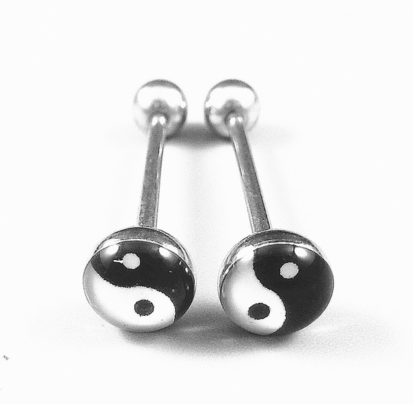 Yin yang clearance tongue ring