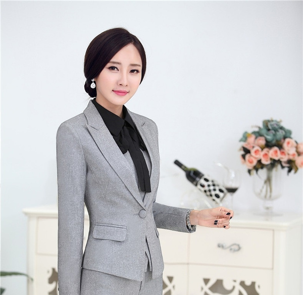 Women Ladies Suit Coat Business Blazer Long Sleeve Outwears Office