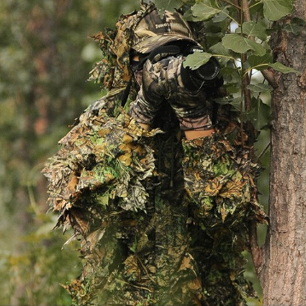 Camouflage 3D Leaf Clothing Hunting Camo Yowie Sniper Archery Ghillie Suit Set