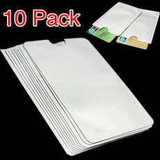 10Pcs Silver RFID Secure Protector Blocking Credit ID Card Sleeves Holder Case