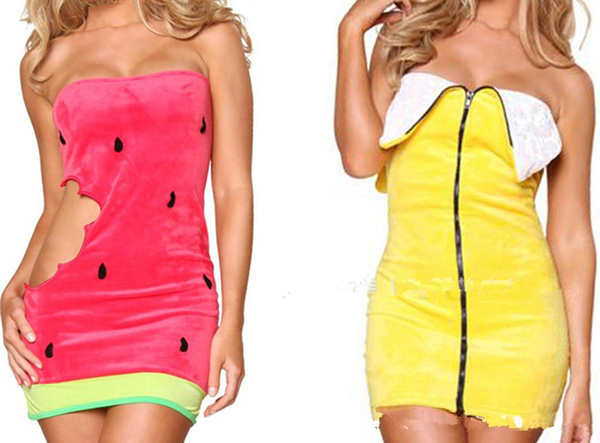 Sexy Halloween Fruit Theme Party Costume Role Playing Watermelon