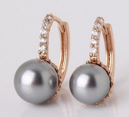 White Gold, wedding earrings, 18k gold, 925 sterling silver