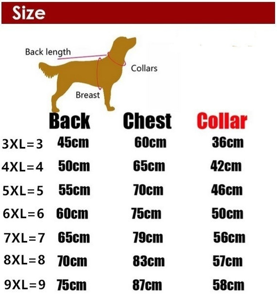 adidog size chart