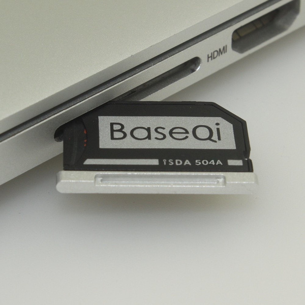 baseqi aluminum microsd adapter for macbook pro retina 13
