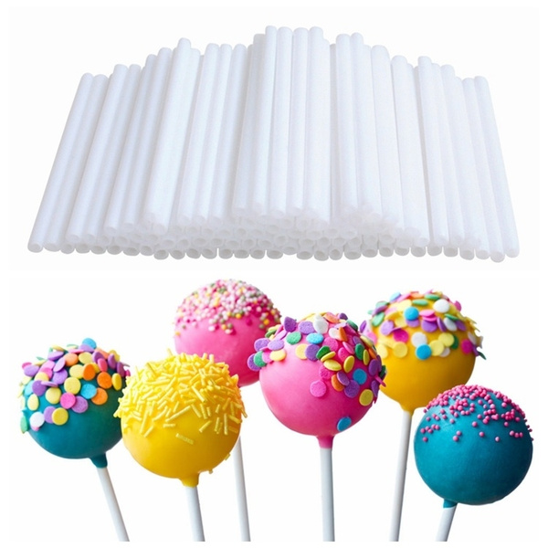 Pop Plastic Lollipop Sticks Sucker for DIY Lolly Lollypop Lollipop Candy  Chocholate Sugar Paste Tool 100 or 50 pcs