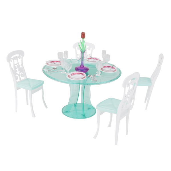 dolls house dining table and chairs
