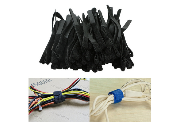 Hosa Black Hook & Loop Cable Ties - Cable Organizers