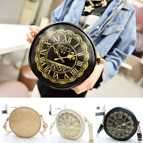 Steampunk Bag Clock Purse Handbag Adjustable Shoulder Strap Retro PU  Leather Shoulder Bag - Walmart.com