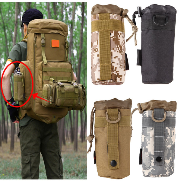 Tactical Military System Water Bottle Bag Kettle Pouch Holder Bag Outdoor New 