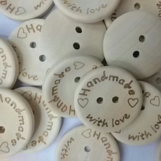 woodbutton, Love, loveheartbutton, Sewing