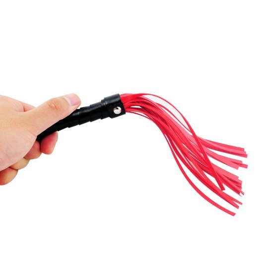 Red Leather Whip 27cm Bdsm Spanking Kit Slave Slut Training Punish Toy Bondage Tool Restraint 0546