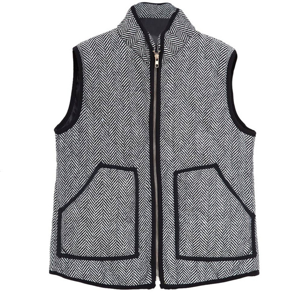 herringbone quilted vest