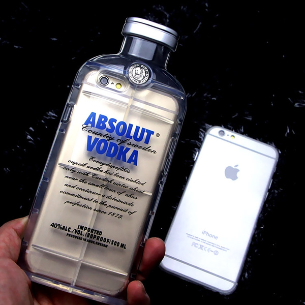 3D Absolut Vodka Bottle Look Soft Silicone Case Cover For iPhone 6 6S Plus iPhone 5S SE 5