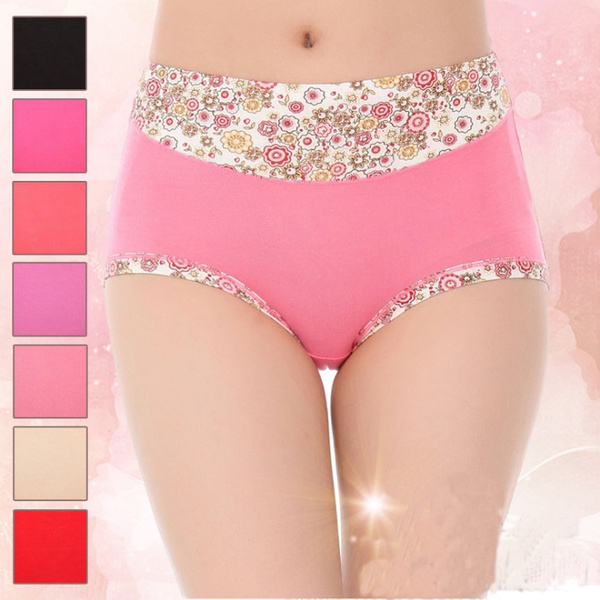 Sexy Women Lady Girl Middle Waist Breathable Seamless Lace Bamboo Fiber Underwear Panties Briefs