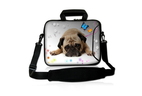 Pug Laptop Bag Shoulder Messenger Bag Handbag Case For 10.1