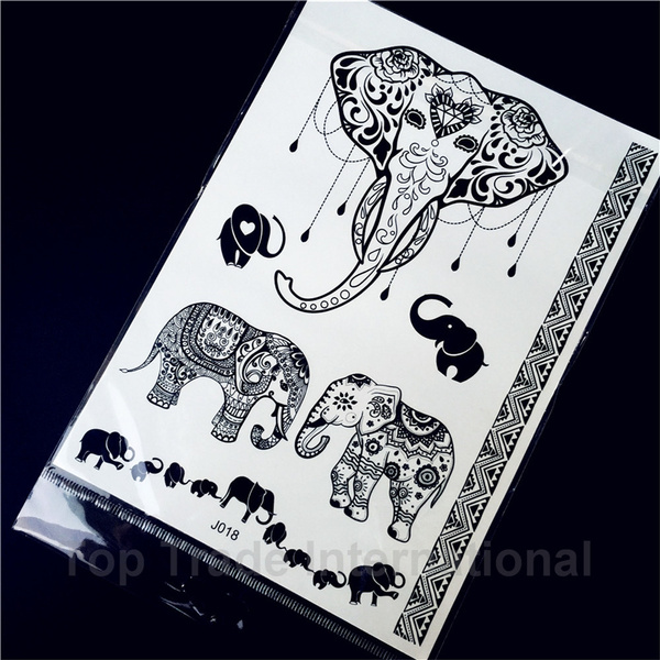 Buy Minimalist Elephant set of 2 Elephant Temporary Tattoo / Elephant  Outline Tattoo / Little Elephant Tattoo / Simple Elephant Tattoo /tiny  Online in India - Etsy