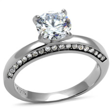 Steel, Cubic Zirconia, Stainless Steel, Jewelry
