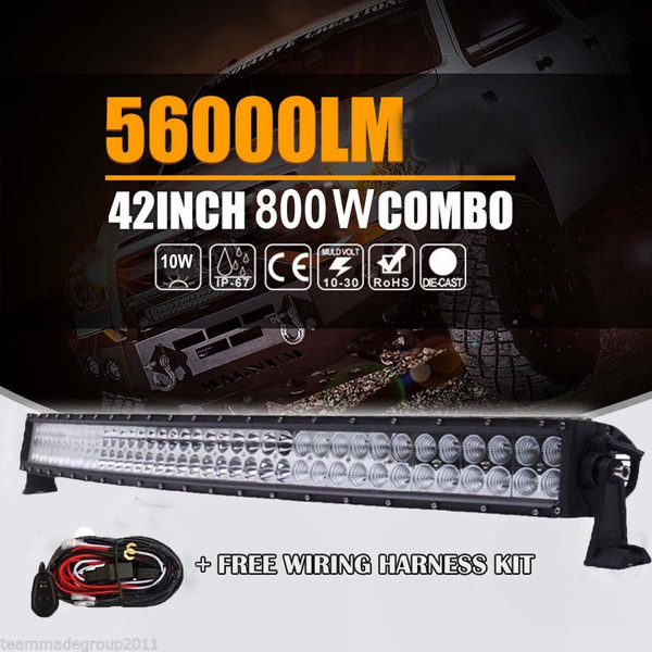 50inch Curved 288W LED Light Bar Combo Beam OffRoad Truck 4WD SUV DRL Boat 48/52