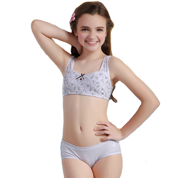 Αγορά Ρούχα για κορίτσια  Teenage Underwear Girl Puberty Training Bra and  Panty Sets Transparent Kids Underwear Lace Undergarments Size 10 12 15  Years Old