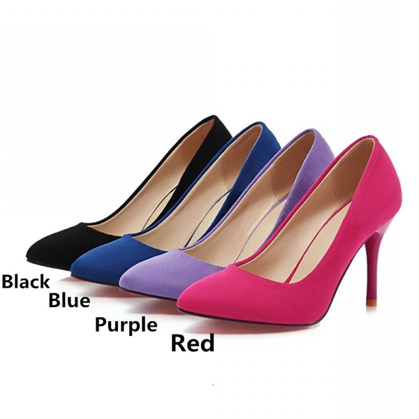 ladies purple pumps