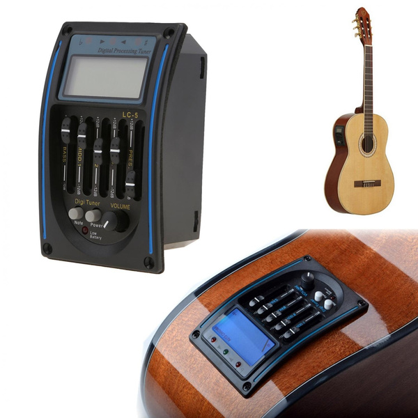 Black LC5 Band Acoustic Electric Guitar Preamplifier EQ Equalizer